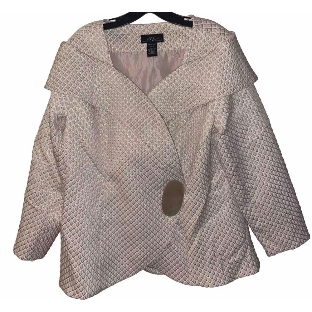 Women’s Midnight Velvet Pink/Gold Blazer Jacket. Size 16. NWOT.